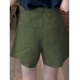 Women Solid Zip Loose Wide Leg Casual Shorts