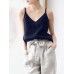 Women Adjustable Strap Solid Spaghetti Strap Cami