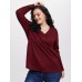 YOINS BASICS Plus Size V  neck Button Design Knitwear