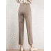 Solid Pocket Pleated Tailored Pants For Women