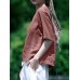 Solid Half Sleeve Crew Neck Casual Women Blouse